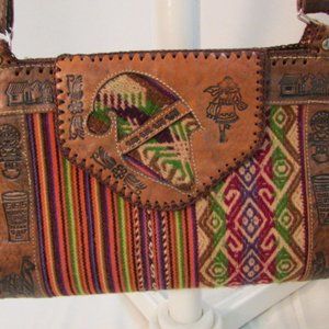 Woven Canvas Crossbody Bag